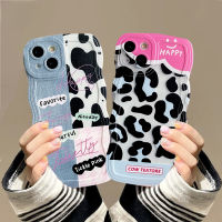 เคส Hp VIVO Y27 V27e Y02 Y15A Y01 Y02S Y16 Y35 Y22 Y12S Y36 Y21s Y15s Y15 Y20s Y33s Y91C Y30 Y12i เคสคู่ Y1s Y11 V25e V25 Y21A แฟชั่น Y12มีความสุขพิมพ์ลายเสือดาวขอบลอนนุ่ม