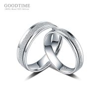 Aishang Shop เครื่องประดับเงินสเตอร์ลิงสำหรับแหวนแฟชั่น,แหวนเงิน925ผ้าคาดแต่งงานแหวนเงินแหวนหมั้นคู่รักสลักคำสำหรับวันวาเลนไทน์