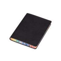 77JC Leather Business Notebook Rainbow Edge for Journalists Teachers Business Staff