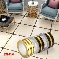 500cm Black Gold Self Adhesive Tile Sticker Waterproof Wall Gap Sealing Tape Strip Floor Tile Beauty Seam Sticker Home Decor