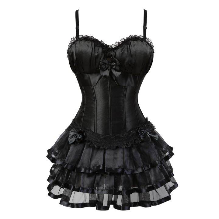 hot-dt-corset-dresses-burlesque-corsets-bustiers-with-tutu-skirt-up-for-clubwear-s-2xl