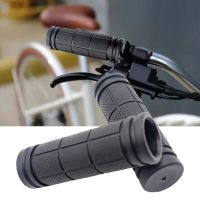 【LZ】┅℡┇  Black Bike Handlebar Sleeves Grips 1-Sided Locking Rubber Dustproof Bicicleta Ciclismo Handle Bar Grips Peças de reposição