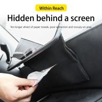 ✱♟ Car Suede Sun Visor Hidden Tissue Holder Backseat Tissue Case Holder For Tesla Model X S 3 Y