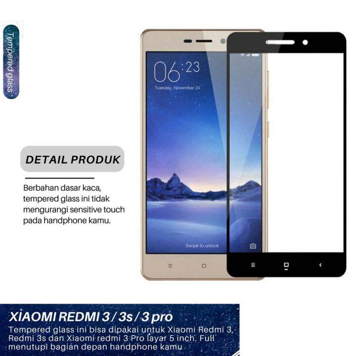 tempered glass redmi 3