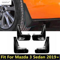 4 Pcs ด้านหน้าด้านหลังล้อ Mud Flaps Splash Guards Mudguards Fender Flares สำหรับ Mazda 3ซีดาน2019-2022รถอุปกรณ์เสริม