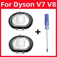 ฝาปิดถังเก็บฝุ่นสำหรับ Dyson V7 V8ที่ทำความสะอาดหุ่นยนต์ดูดฝุ่นฝาบิดถังด้านล่างสุญญากาศไร้สายฝาครอบฐานถังฝาปิดผนึก