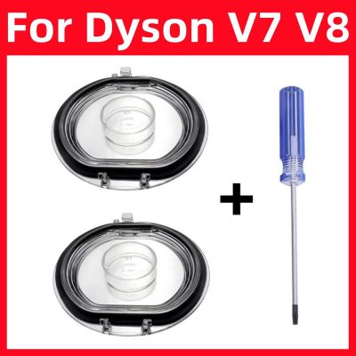 ฝาปิดถังเก็บฝุ่นสำหรับ Dyson V7 V8ที่ทำความสะอาดหุ่นยนต์ดูดฝุ่นฝาบิดถังก้นถังสุญญากาศไร้สายฝาครอบแหวนกันรั่ว