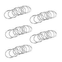 10X Quality 50Mm Keyring Split Ring Set Heavy Duty Large Nickel Key Loop Sprung Hoop