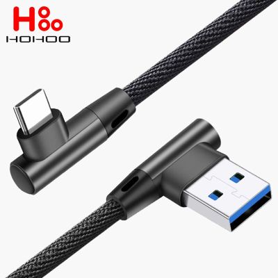 USB Type-C Fast Charge Cable For Mi 11 13 9 Poco F3 X3 Pro Redmi K50 K40 elbow Cable for Huawei P50 P40 pro lite 90 Degree Cable Docks hargers Docks C