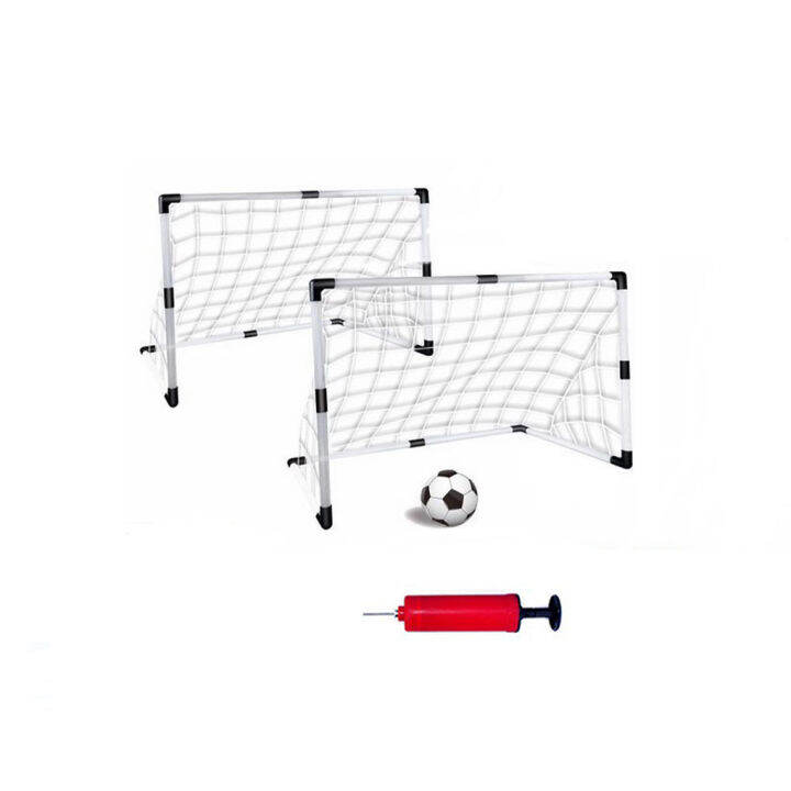 Mini Football Goal Plastic Soccer Ball Post Net Kit Portable Indoor ...