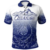 STYLE-2023 Hot 2023 NEW Summer shirts women for men Blues Rugby Custom Name Blues Rugby Mountain polo shirts 3D printed Short sleeve Tops(FREE CUSTOM NAME LOGO) Size：s-6xl