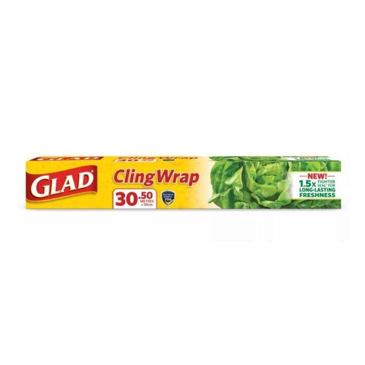 GLAD Cling Wrap Plastic Food Wrap 30.5m x 30cm Lazada PH