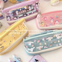 2022 Kawaii Sanrios Anime Cinnamoroll Melody Kuromi กรณีดินสอการ์ตูนกระเป๋าใส่ดินสอนักเรียนของขวัญวันเกิด