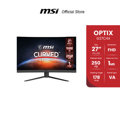 MSI OPTIX G27C4X CURVED GAMING MONITOR 27" FHD,VA 250Hz 1ms (จอเกมมิ่งมอนิเตอร์)