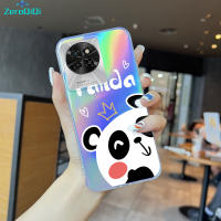 ZeroQiQi เคสเคสโทรศัพท์ Hp Itel เคสบัตรเลเซอร์เคสกันกระแทกบางเฉียบ TPU นุ่มพิเศษโปร่งใสเคสโทรศัพท์ลายการ์ตูนเคสโทรศัพท์ลายการ์ตูนแพนด้าสีรุ้ง S23