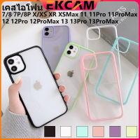 ??Ekcam phone Case เคส TPU +PCทนทาน เคสไอโฟนX เคสไอโฟนXS เคสไอโฟนXSMAX วัสดุอะคริลิค เคสไอโฟน 7/8 Plus 11 12 13 pro promax x xs xr xsmax แบบนิ่ม ป้องกันการกระแทก