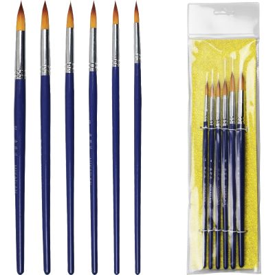 6 Pcs/Set Nylon Hair Professional Watercolor Painting Brush For Artists Drawing Supplies
