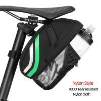 C7-BK only bag ROCKBROS Bicycle Saddle Bag With Water Bottle Pocket Waterproof MTB Bike Rear Bags Cycling Rear Seat Tail Bag Bike Accessories