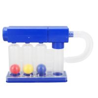 Deep Breathing Lung Exerciser Device 3 Color Coded Balls 600cc To 1200cc Clear Breath Measurement System