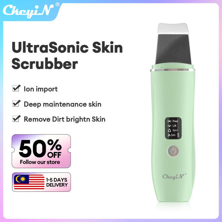 Ckeyin Ultrasonic Skin Scrubber Deep Face Cleaner Peel Remover Face Pore Cleaner Face Skin