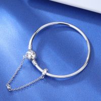 New 925 Sterling Silver Sparkling Heart Tennis Bracelet For Women Fashion DIY Gift Jewelry