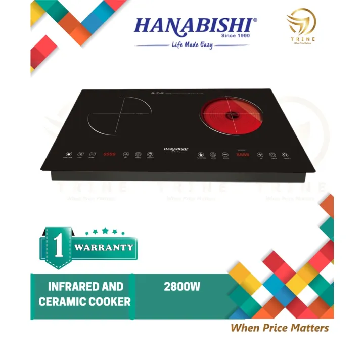 Hanabishi 2 In 1 Electric Cooker (Infrared Ceramic Induction) HA2839IRC