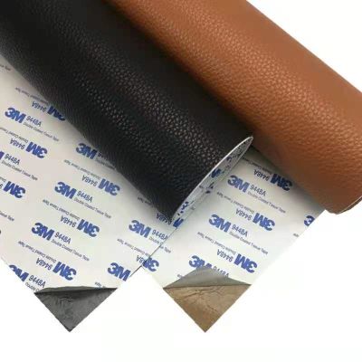 Self Adhesion Litchi Faux Synthetic Leather Patches 30x50cm Multicolor PU Sofa Hole Repair Car Sticker Decoration Revamp Leather