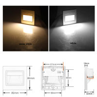 8ชิ้นไฟกลางคืนปิดภาคเรียนไฟ LED บันไดในขายส่งโคมไฟติดผนังสำหรับขั้นตอนทางเดินสีขาวเงินสีดำกล่องติดตั้ง SANDIY