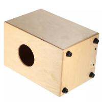 Ammoon ไม้ Cajon กลองชุดกลองมือเด็กเครื่องตรวจวัดพร้อมเหล็กตีนยางขนาด23*24*37ซม.