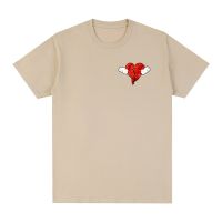 เสื้อยืดคุณภาพดี Kanye West Heart Hip Hop T-shirt Vintage Cotton Men T shirt New TEE TSHIRT Womens Tops Unisex