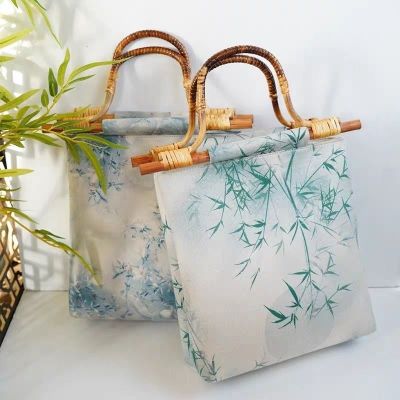 Hot selling Yunsheng Fog Half Day Leisure New Chinese Handbag Suede Antique Printing Large Capacity Hanfu Cheongsam