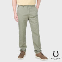 GALLOP : CHINO PANTS  กางเกงขายาว (ผ้าชิโน) รุ่น GL9007 สีเขียวขี้ม้าอ่อน / ราคาปรกติ 1690.-