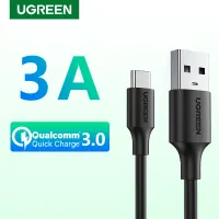 UGREEN 3A USB C Fast Charge & Data Cable Type C charging cable for Type C mobile phones such as SAMSUNG Note 10 S10 A80, Huawei P30 mate Xiaomi MI9 Model: US287