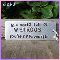 XIAHU ด้วยคำพูดตลก พวงกุญแจซุกซน จี้ห้อยกระเป๋า เหล็กไร้สนิม พวงกุญแจคู่กุญแจ การออกแบบใหม่ คุณเป็นคนโปรดของฉัน ห่วงโซ่กุญแจกระเป๋าถือ