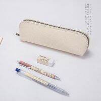 Korean Triangle Canvas Cosmetic Cases Student Pencil Bag Ins Simple Texture Storage Bags Pencil Cases Boxes