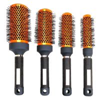 Golden Cylinder Curly Hair Rolling Comb Professional Styling Mane Comb Heat Conduction Air Aluminum Tube Comb Special Comb