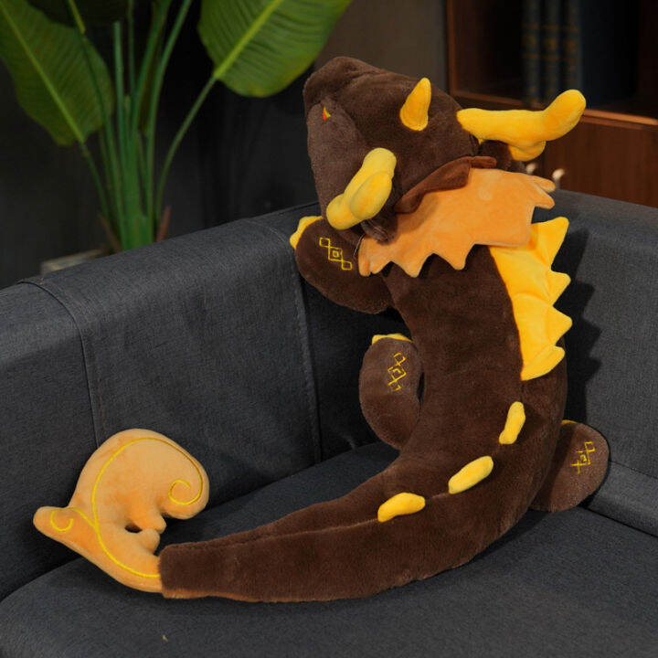 Genshin Impact Zhongli Dragon Plush Morax Dragon Rong King Doll Pillow