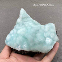 100 ธรรมชาติสีฟ้า Aragonite ดิบหินแร่มาตรฐานรักษาคริสตัลกำเนิดจีนตกแต่งบ้าน