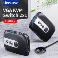 [Hot K] Unnlink Hot Key สวิตช์ VGA KVM 2 In 1 Out 1080P6 0Hz ตัวสลับวิดีโอ Controller สำหรับ PC แล็ปท็อปจอทีวีโปรเจคเตอร์