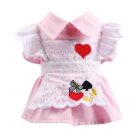 Pet Costume Cotton Ruffle Dog Dress Polyester Breathable  Lovely Dog Skirt Costume with Ruffle Dresses