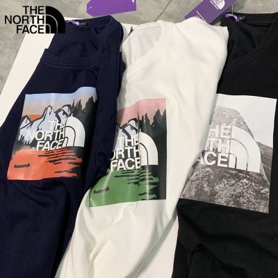 THE NORTH FACE TNF ( Ready Stock ) เสื้อยืดแขนสั้นผ้าฝ้ายพิมพ์ลายสําหรับผู้ชาย