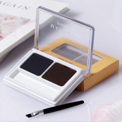 Double Color Matte Eyebrow Powder Waterproof Makeup Palette Eyebrow Stamp Powder Eye Brow Enhancers Shadow Make Up Brow Powder Cables Converters