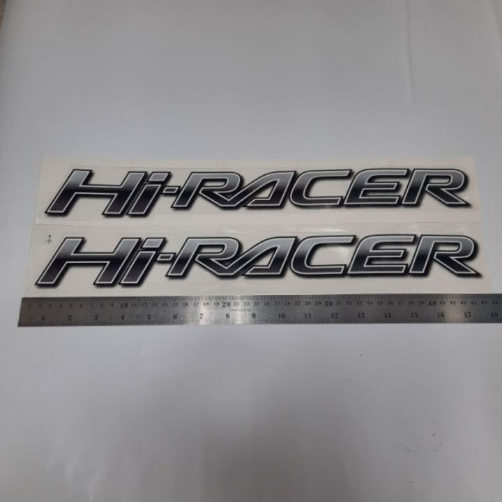 สติ๊กเกอร์ดั้งเดิมติดแก้มท้ายรถ-mazda-bt50-คำว่า-hi-racer-คำว่า-hiracer-คำว่า-hi-racer-ติดรถ-แต่งรถ-มาสด้า-sticker