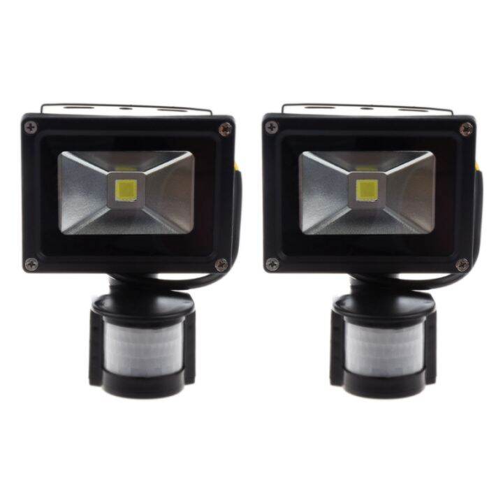 2X PIR Motion Sensor Security Wall Pure White LED Waterproof Flood ...