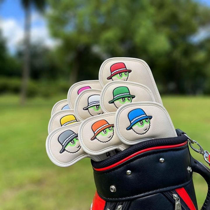 หมวกชาวประมง-golf-iron-cover-cover-irons-club-pu-leather-golf-head-cover-golf-accessories-9-piece-set