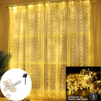 Solar Garlands Led Light Curtain Light Curtain Christmas New Year Decorations Indoor Outdoor Garden Street Fairy Lights Outdoor