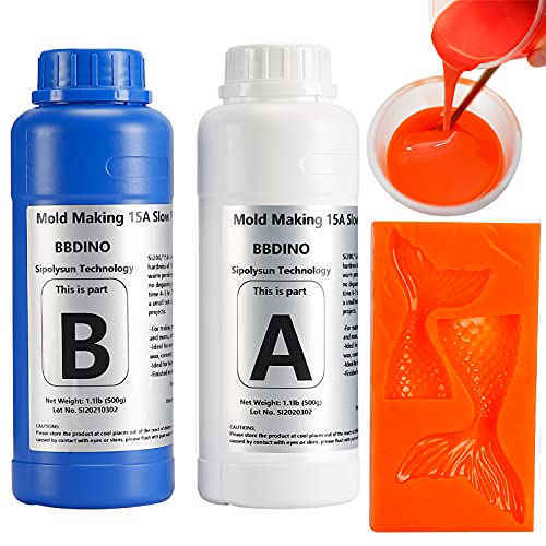 BBDINO Silicone Mold Making Kit, Mold Making Silicone Rubber 30A Liquid  Silicone for Mold Making 1 Gallon/10 Lbs,1:1 by Volume, Ideal for Silicone