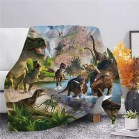 2023 3D Print Cartoon Dinosaur Flannel Blanket Child Adult Thin Quilt Throw Blankets for Sofa Bed Lightweight Camping Travel Cover