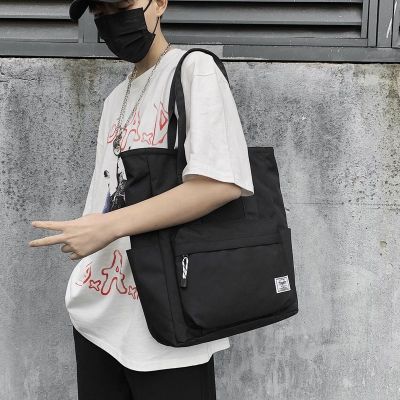 Japan Fashion Tote&amp;Shoulder Bag ไนล่อนกันน้ำความจุขนาดใหญ่ผู้ชายกระเป๋าสะพายกระเป๋ากระเป๋าเอกสารสำหรับผู้ชายของขวัญวันเกิด