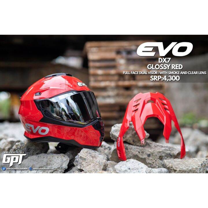 EVO DX7 Plain Dual Sport Full Face HelmetBh6 Lazada PH